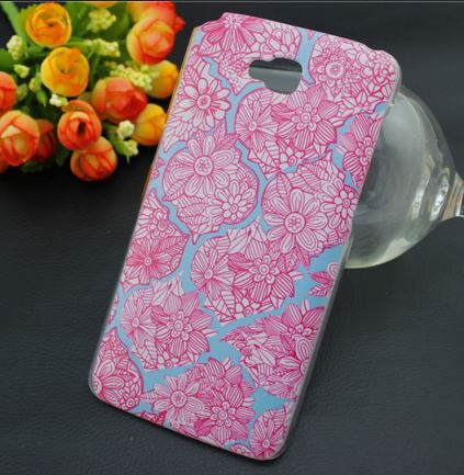 Накладка для LG G Pro Lite D686 "Рожеві візерунки" (пластик)-0